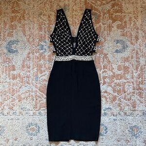 Chic Black and White Revenge Dress